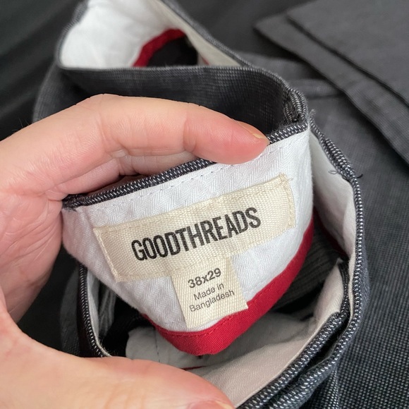 GOODTHREADS Casual Dress pant/trouser grey rustic straight pant - Picture 7 of 8